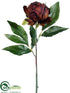 Silk Plants Direct Peony Bud Spray - Chocolate - Pack of 12