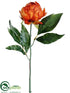 Silk Plants Direct Peony Bud Spray - Orange Brick - Pack of 12