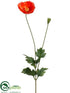 Silk Plants Direct Poppy Spray - Flame - Pack of 12