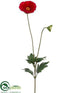 Silk Plants Direct Poppy Spray - Red - Pack of 12