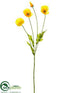 Silk Plants Direct Poppy Spray - Yellow - Pack of 24