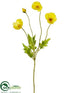 Silk Plants Direct Poppy Spray - Yellow - Pack of 12