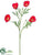 Poppy Spray - Red - Pack of 36