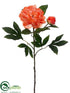 Silk Plants Direct Peony Spray - Coral - Pack of 12