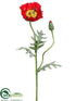 Silk Plants Direct Poppy Spray - Red - Pack of 12