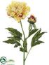 Silk Plants Direct Peony Spray - Yellow - Pack of 12