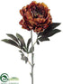 Silk Plants Direct Peony Spray - Amber Terra Cotta - Pack of 12