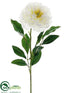 Silk Plants Direct Peony Spray - White - Pack of 12