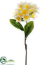 Silk Plants Direct Plumeria Spray - Cream Yellow - Pack of 12