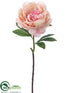 Silk Plants Direct Peony Spray - Cream Pink - Pack of 24