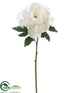 Silk Plants Direct Peony Spray - White - Pack of 12