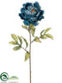 Silk Plants Direct Peony Spray - Blue - Pack of 12