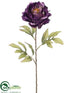 Silk Plants Direct Peony Spray - Purple Dark - Pack of 12