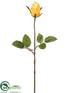 Silk Plants Direct Rose Bud Spray - Yellow - Pack of 12