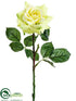 Silk Plants Direct Rose Spray - Green Two Tone - Pack of 12