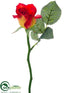 Silk Plants Direct Rose Bud Spray - Tomato Red - Pack of 24