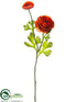 Silk Plants Direct Ranunculus Spray - Flame - Pack of 12