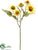 Silk Plants Direct Rudbeckia Spray - Yellow - Pack of 12