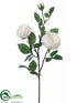 Silk Plants Direct Rose Spray - White - Pack of 12