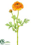 Silk Plants Direct Ranunculus Spray - Orange - Pack of 12