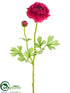 Silk Plants Direct Ranunculus Spray - Rubrum - Pack of 12