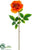 Silk Plants Direct Rose Spray - Orange - Pack of 12