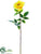 Silk Plants Direct Rose Spray - Yellow - Pack of 12