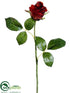 Silk Plants Direct Rose Bud Spray - Brick - Pack of 12