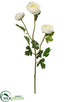 Silk Plants Direct Ranunculus Spray - White - Pack of 12