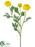 Silk Plants Direct Ranunculus Spray - Yellow - Pack of 12