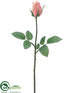 Silk Plants Direct Rose Bud Spray - Pink Cream - Pack of 12