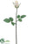 Rose Bud Spray - White - Pack of 12