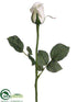 Silk Plants Direct Rose Bud Spray - White - Pack of 12