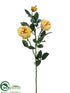 Silk Plants Direct Rose Spray - Yellow - Pack of 12