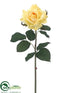 Silk Plants Direct Rose Spray - Yellow - Pack of 12