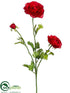 Silk Plants Direct Ranunculus Spray - Red - Pack of 12