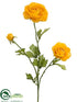 Silk Plants Direct Ranunculus Spray - Yellow - Pack of 12