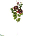 Silk Plants Direct Rose Spray - Burgundy - Pack of 12