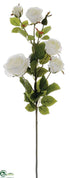 Silk Plants Direct Rose Spray - White - Pack of 12