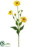 Silk Plants Direct Rudbeckia Spray - Yellow - Pack of 12