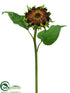 Silk Plants Direct Sunflower Spray - Brown - Pack of 12