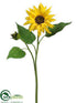 Silk Plants Direct Sunflower Spray - Yellow - Pack of 12