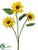 Sunflower Spray - Yellow - Pack of 12