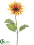 Silk Plants Direct Sunflower Spray - Yellow Orange - Pack of 12