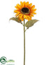 Silk Plants Direct Sunflower Spray - Orange - Pack of 12