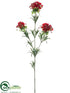 Silk Plants Direct Blooming Thistle Spray - Red - Pack of 12