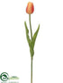 Silk Plants Direct Tulip Bud Spray - Orange - Pack of 12