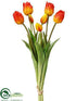 Silk Plants Direct Tulip Bundle - Orange - Pack of 12