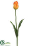 Silk Plants Direct Tulip Spray - Orange - Pack of 12