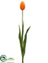 Silk Plants Direct Tulip Spray - Orange - Pack of 12